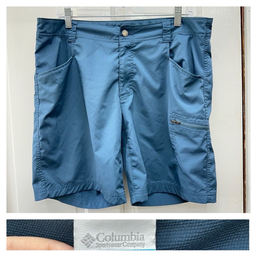 Columbia Omni shade advance sun protection blue athletic shorts men’s‎ 36 x 8